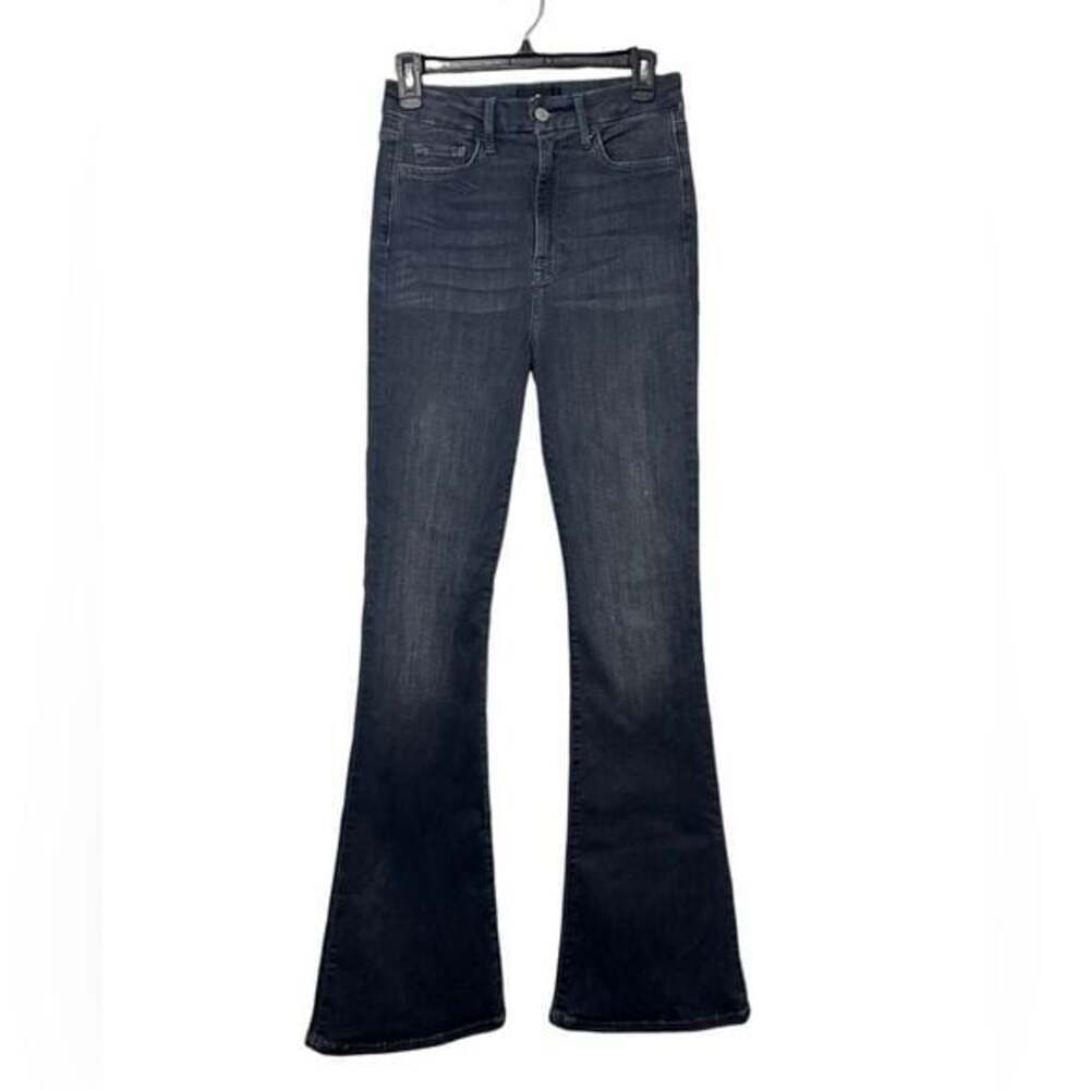 7 For All Mankind Women's Black Skinny Ultra High Bootcut Jeans Pants Size 29 - Picture 3 of 9